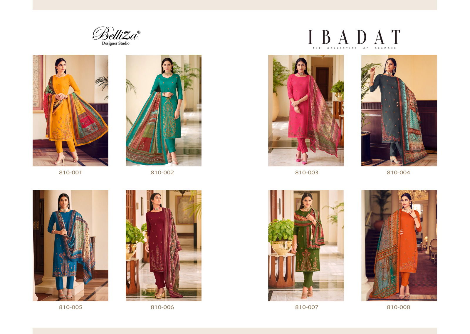Ibadat By Belliza Jam Cotton Dress Material Catalog
